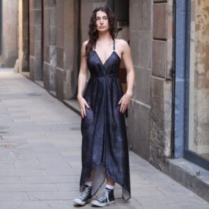 Abba Dress Marble Blue